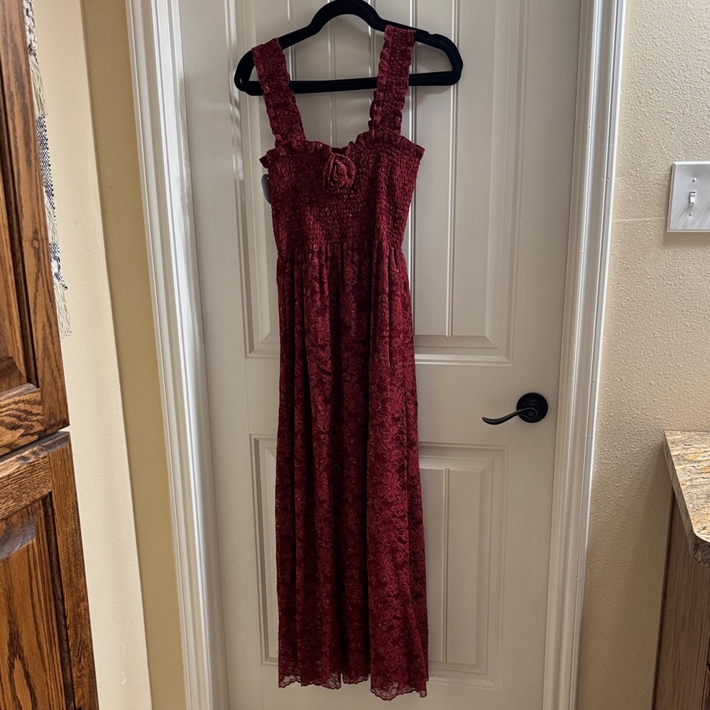 Hill House Deep Red Maxi Dress